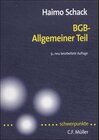 Buchcover BGB Allgemeiner Teil