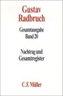 Buchcover Gustav Radbruch Gesamtausgabe