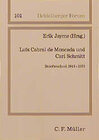 Buchcover Luis Cabral de Moncada und Carl Schmitt