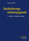 Buchcover Bauforderungssicherungsgesetz