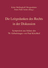 Buchcover Die Leitgedanken des Rechts in der Diskussion