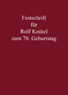 Buchcover Festschrift für Rolf Knütel zum 70. Geburtstag