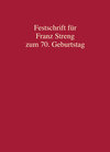 Buchcover Festschrift für Franz Streng zum 70. Geburtstag