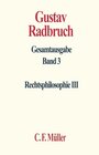 Buchcover Gustav Radbruch Gesamtausgabe