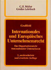 Buchcover Internationales und Europäisches Unternehmensrecht