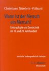 Buchcover Wann ist der Mensch ein Mensch?