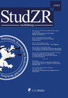 Buchcover StudZR Ausbildung 2/2022