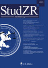 Buchcover StudZR Ausbildung 1/2023