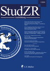 Buchcover StudZR Ausbildung 1/2025