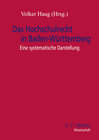 Buchcover Das Hochschulrecht in Baden-Württemberg