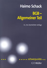 Buchcover BGB Allgemeiner Teil