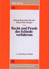 Buchcover Recht und Praxis des Schiedsverfahrens