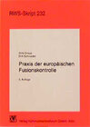Buchcover Praxis der europäischen Fusionskontrolle