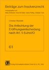Buchcover Die Anfechtung der Eröffnungsentscheidung nach Art. 5 EuInsVO