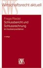 Buchcover Schlussbericht und Schlussrechnung