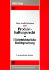 Buchcover Produkthaftungsrecht - Höchstrichterliche Rechtsprechung