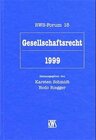 Buchcover Gesellschaftsrecht 1999