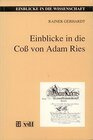Buchcover Einblicke in die Coss von Adam Ries