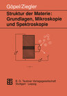 Buchcover Struktur der Materie: Grundlagen, Mikroskopie und Spektroskopie