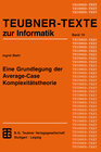 Buchcover Eine Grundlegung der Average-Case Komplexitätstheorie