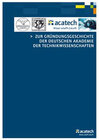 Buchcover Zur Gründungsgeschichte der Deutschen Akademie der Technikwissenschaften.
