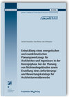 Buchcover Entwicklung eines energetischen und raumklimatischen Planungswerkzeugs für Architekten und Ingenieure in der Konzeptphas