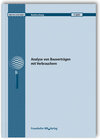 Buchcover Analyse von Bauverträgen mit Verbrauchern. Abschlussbericht.