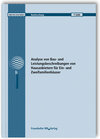 Buchcover Analyse von Bau- und Leistungsbeschreibungen von Hausanbietern für Ein- und Zweifamilienhäuser. Abschlussbericht.
