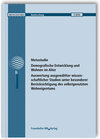 Buchcover Metastudie: Demografische Entwicklung und Wohnen im Alter. Auswertung ausgewählter wissenschaftlicher Studien unter beso