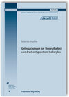 Buchcover Untersuchungen zur Umsetzbarkeit von druckentspanntem Isolierglas. Abschlussbericht