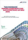 Buchcover Tagungsband Immobilienbewertung und Sachverstand am Bau 2016.