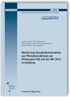 Buchcover Monitoring Fassadenkonstruktion aus Photobioreaktoren am Pilotprojekt BIQ auf der IBA 2013 in Hamburg. Abschlussbericht