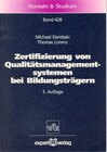 Buchcover Zertifizierung von Qualitätsmanagementsystemen bei Bildungsträgern