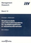 Buchcover Strukturmodelle und Informationssysteme für Qualitätsregelkreise in Industrieunternehmen