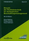 Buchcover Einsatz der Portfoliotechnik im strategischen Beschaffungsmanagement