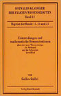 Buchcover Unterredungen und mathematische Demonstrationen über zwei neue Wissenszweige, die Mechanik und die Fallgesetze betreffen