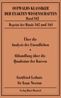 Buchcover Über die Analysis des Unendlichen /Abhandlung über die Quadratur der Kurven