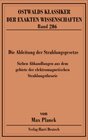 Buchcover Die Ableitung der Strahlungsgesetze