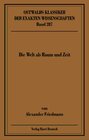 Buchcover Die Welt als Raum und Zeit