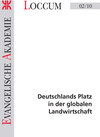 Buchcover Deutschlands Platz in der globalen Landwirtschaft