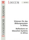 Buchcover Visionen für das Bildungssystem in Afrika