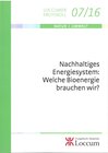 Buchcover Nachhaltiges Energiesystem: Welche Bioenergie brauchen wir?