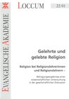 Buchcover Gelehrte und gelebte Religion