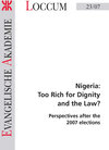Buchcover Nigeria: Too Rich for Dignity and the Law?