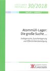 Buchcover Atommüll-Lager: Die große Suche ...