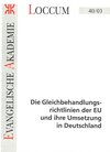 Buchcover Die Gleichbehandlungsrichtlinien der EU und ihre Umsetzung in Deutschland