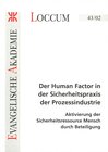 Buchcover Der Human Factor in der Sicherheitspraxis der Prozessindustrie
