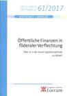 Buchcover Öffentliche Finanzen in föderaler Verflechtung