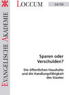 Buchcover Sparen oder Verschulden ?