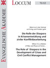 Buchcover Die Rolle der Diaspora in Krisenentwicklung und ziviler Konfliktbearbeitung